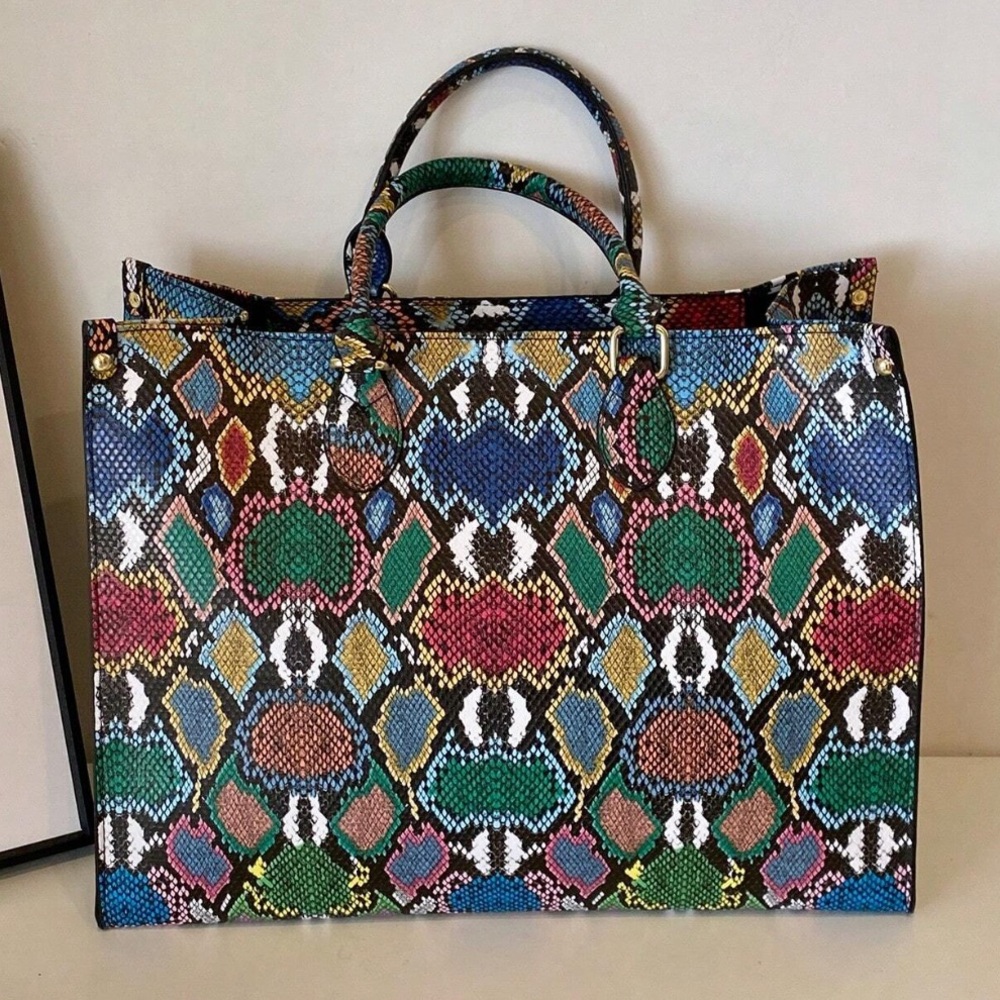 ๐ Python Patterned Tote Bag Set - Picture 2 of 7